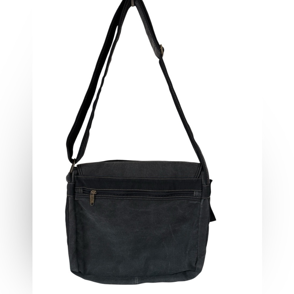 Diesel Planet Ocean Studio Y2K Charcoal Gray Canvas Messenger Bag Crossbody - Picture 3 of 6